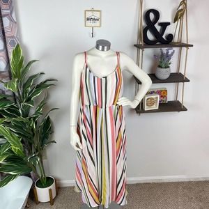 Torrid Multicolor Striped Midi Dress
